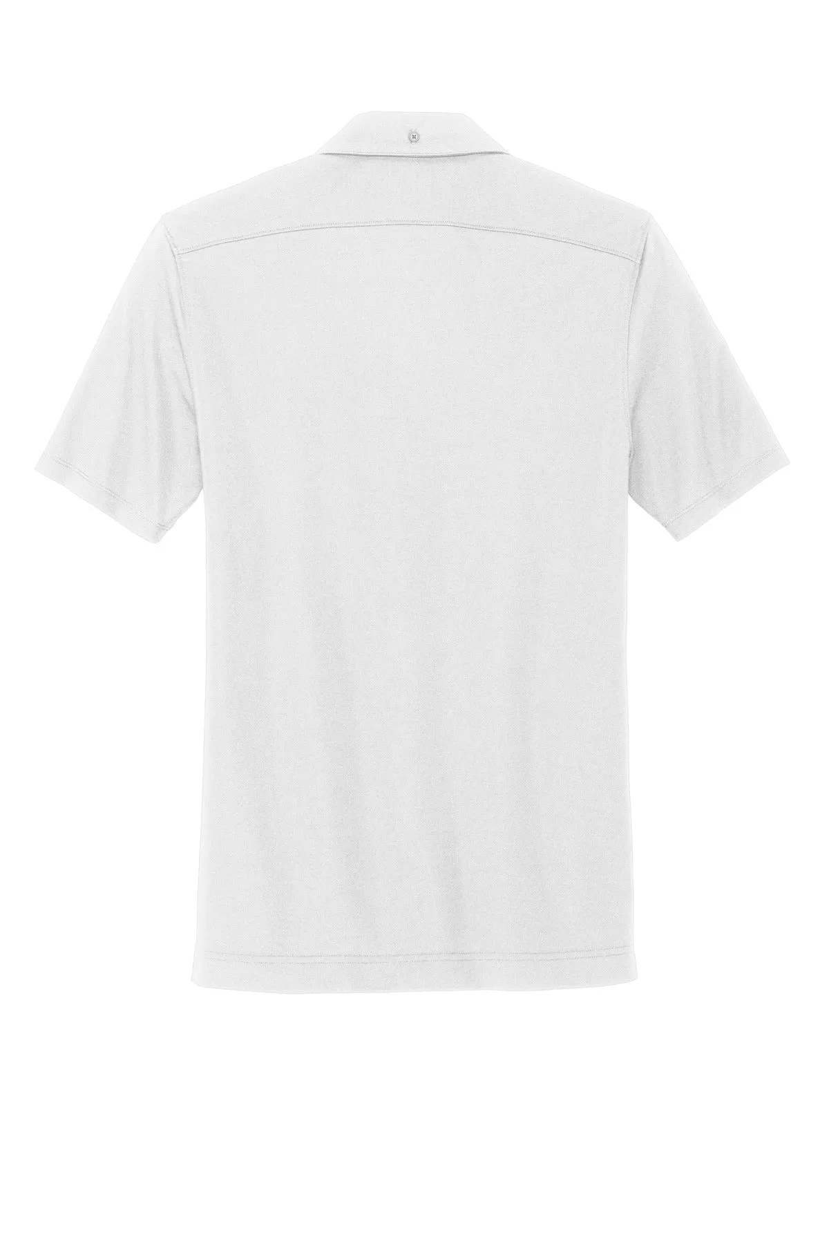 Mercer Mettle Stretch Pique Full-Button Polo MM1006 White