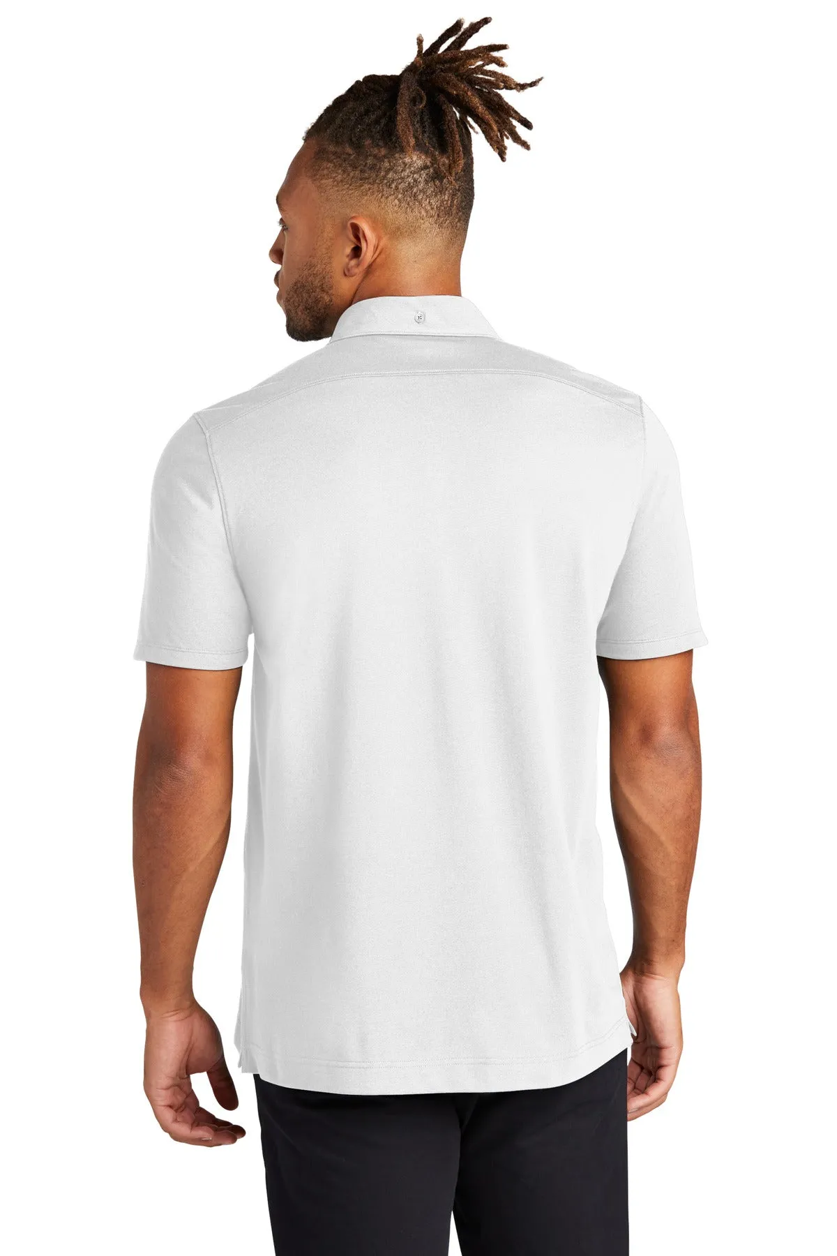 Mercer Mettle Stretch Pique Full-Button Polo MM1006 White