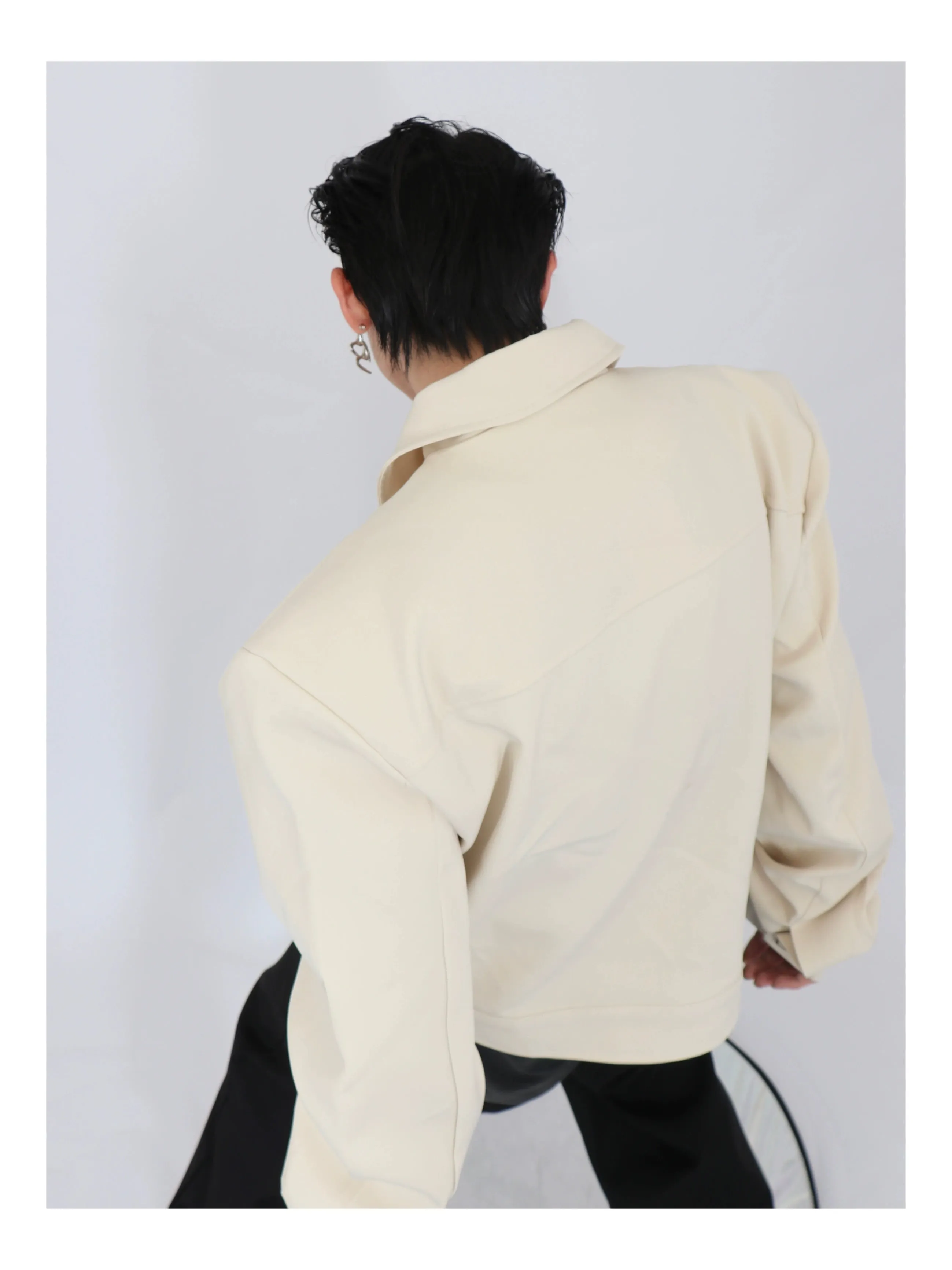 Metal Button Large Pockets Jacket