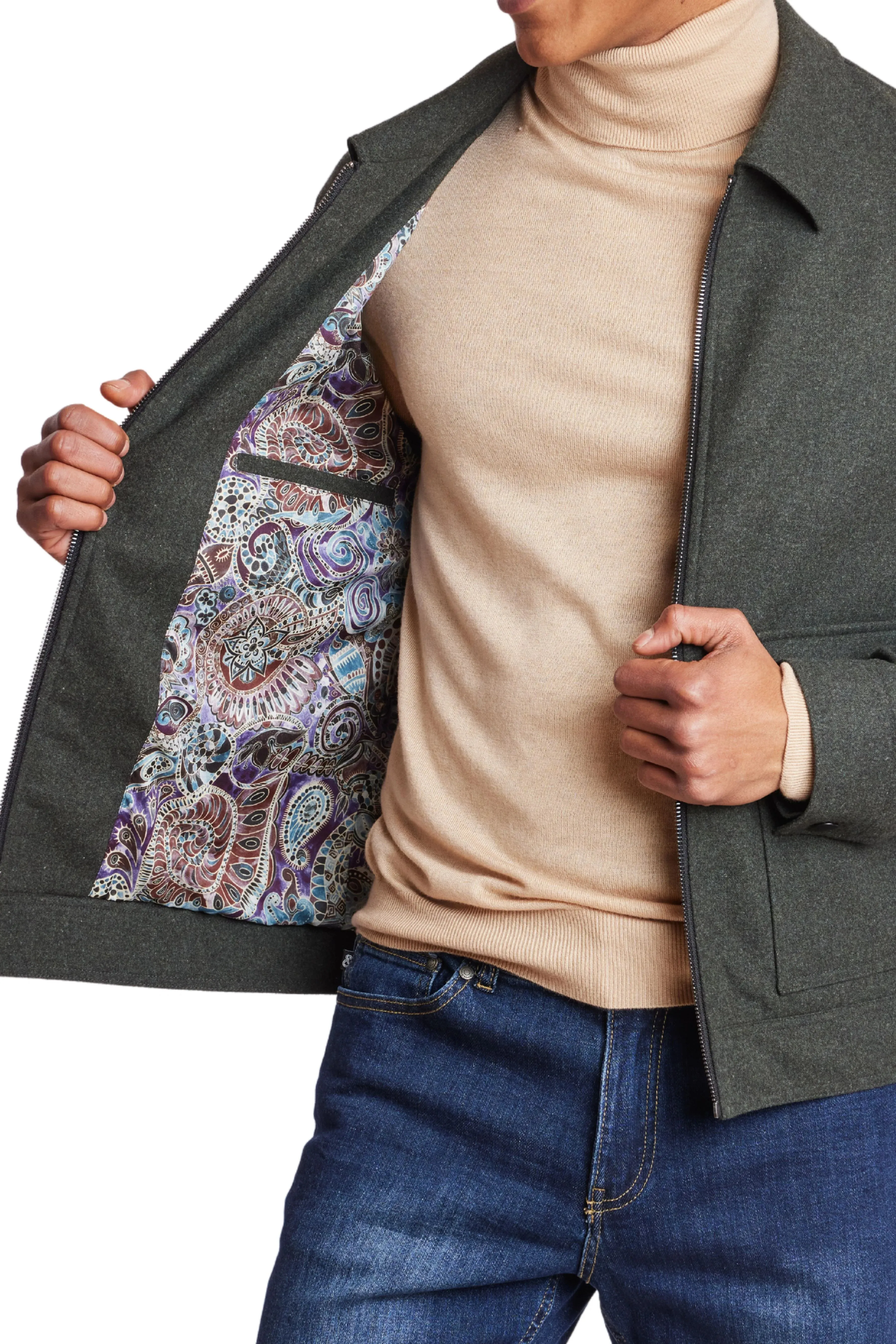 Milo Bomber Jacket - Olive Green