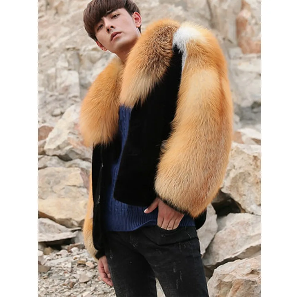 Mink & Fox Genuine Fur Coat "Stylish"