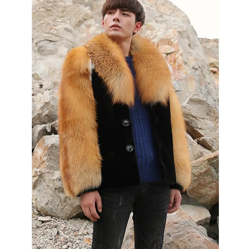Mink & Fox Genuine Fur Coat "Stylish"