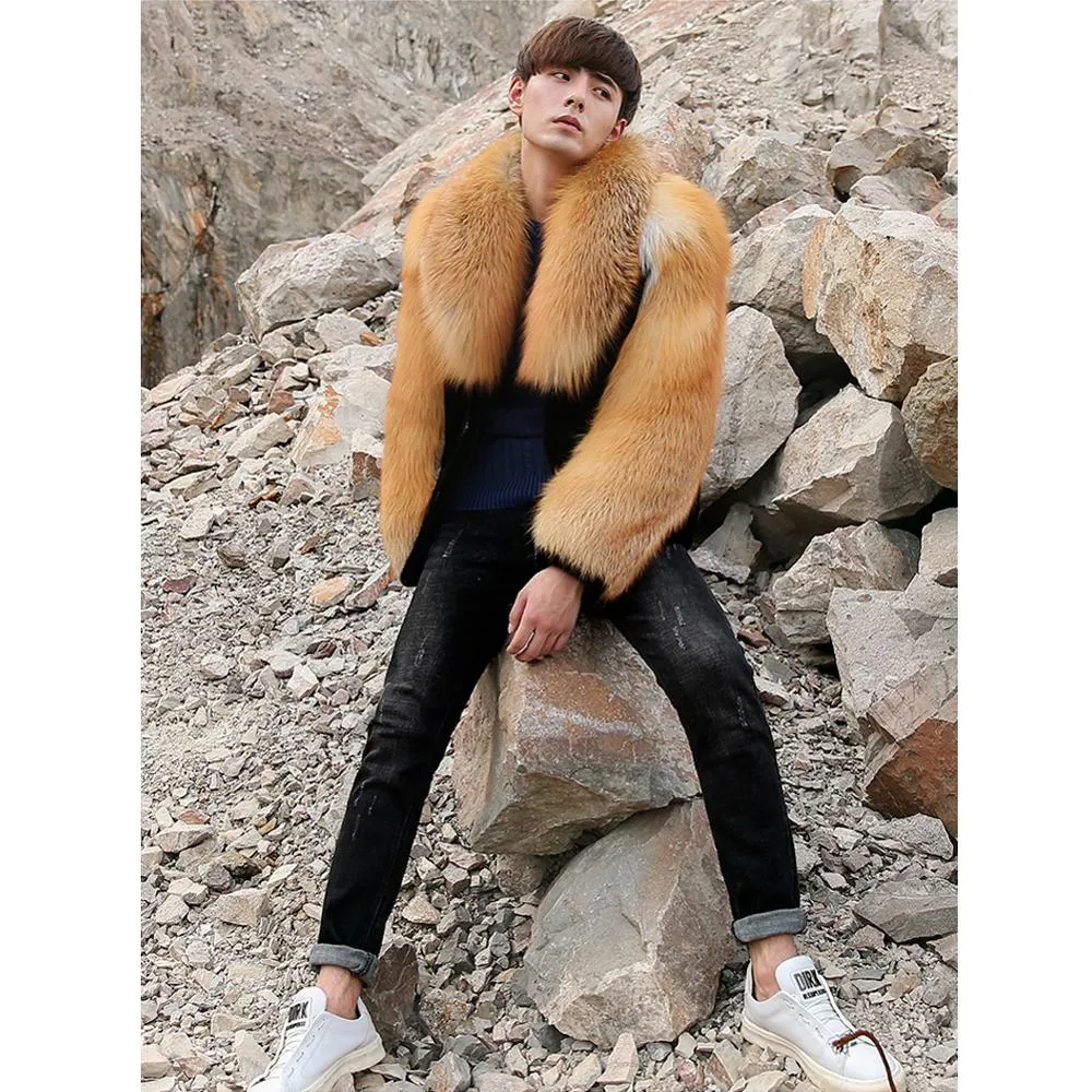 Mink & Fox Genuine Fur Coat "Stylish"