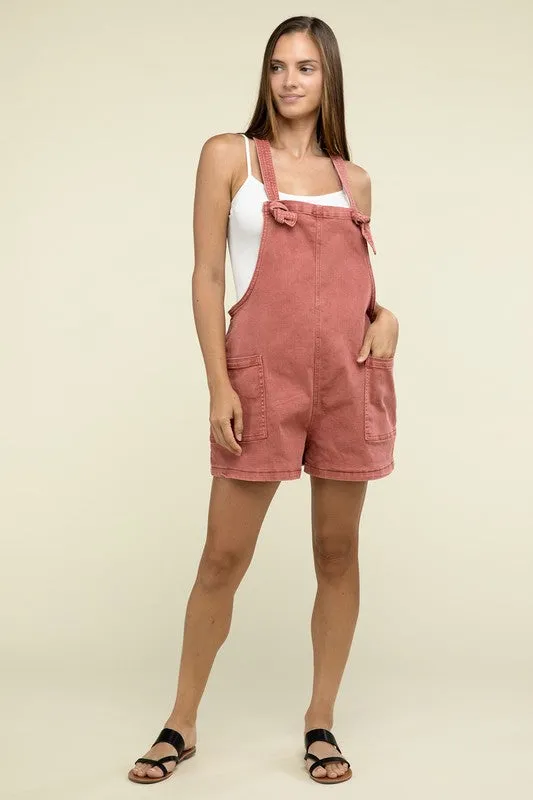 Miranda Washed Knot Strap Romper