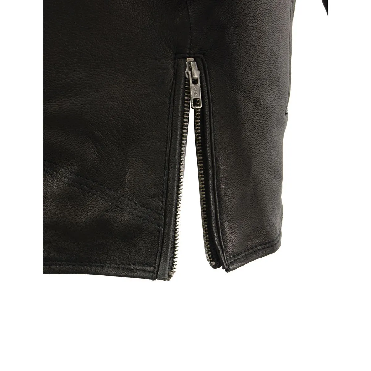 MLM1516 Black Real Leather Motorcycle Jacket for Men – James Brando Style Biker Jacket