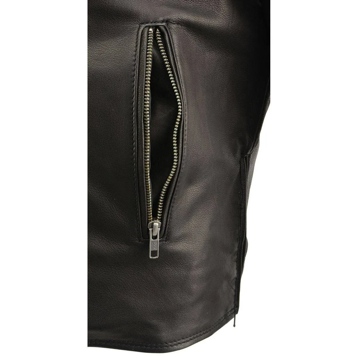 MLM1516 Black Real Leather Motorcycle Jacket for Men – James Brando Style Biker Jacket