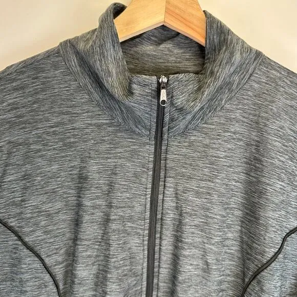 Motherhood Lot of 2 Black and Gray Full Zip Long Sleeve Maternity Jackets Large