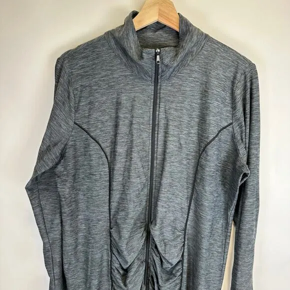 Motherhood Lot of 2 Black and Gray Full Zip Long Sleeve Maternity Jackets Large