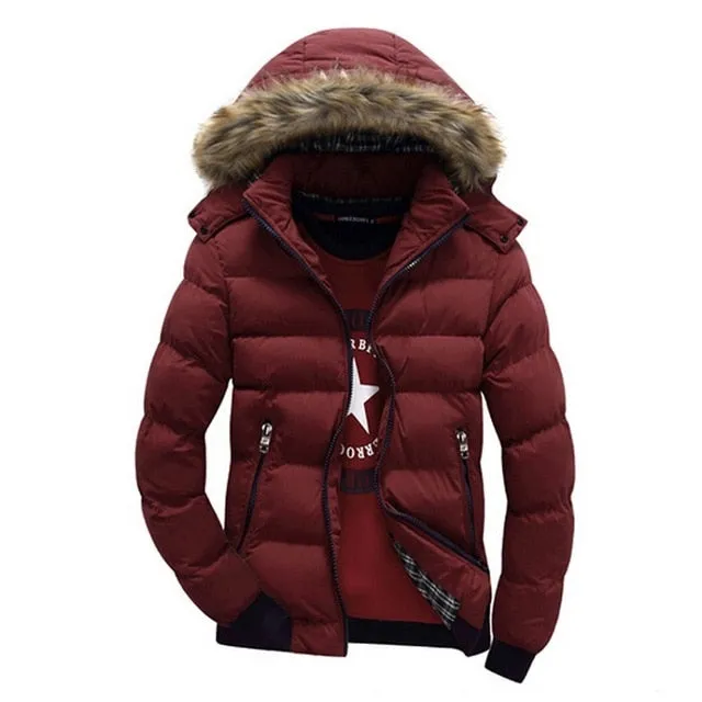 Mountainskin Men's Winter Jackets 4XL Thick Hooded Fur Collar Parka Men Coats Casual Padded Men's Jackets Male Clothing SA075