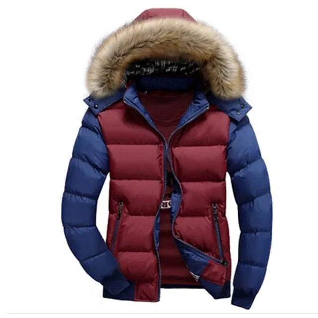 Mountainskin Men's Winter Jackets 4XL Thick Hooded Fur Collar Parka Men Coats Casual Padded Men's Jackets Male Clothing SA075