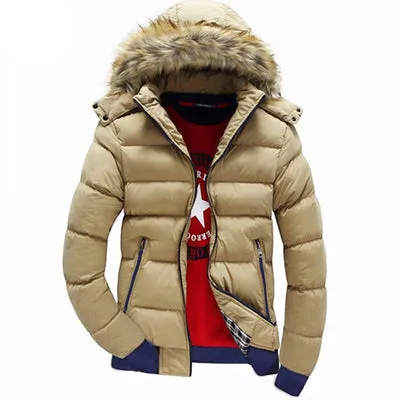 Mountainskin Men's Winter Jackets 4XL Thick Hooded Fur Collar Parka Men Coats Casual Padded Men's Jackets Male Clothing SA075