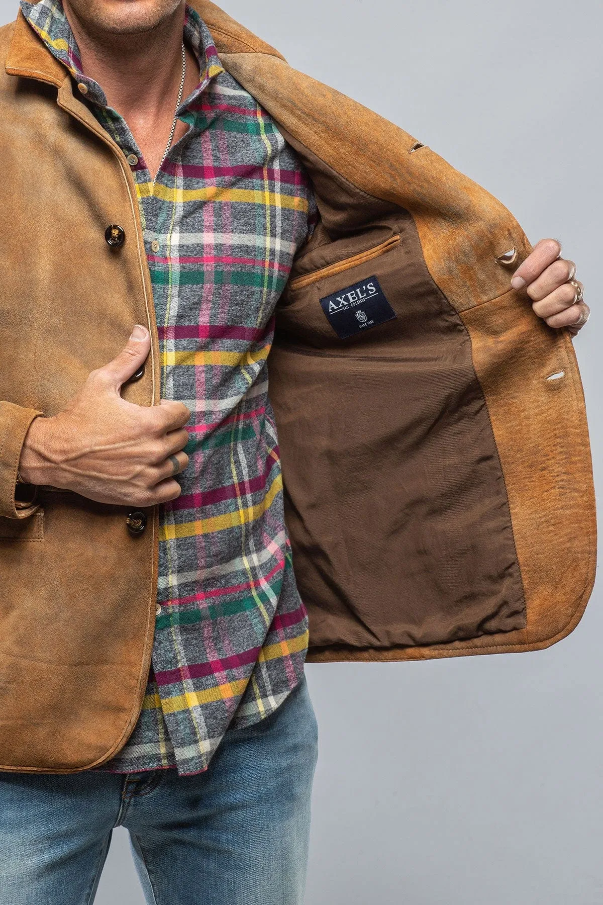 Mulholland Sport Jacket In Distressed Palomino