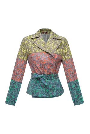 Multicolor Patchwork Jacquard Jacket