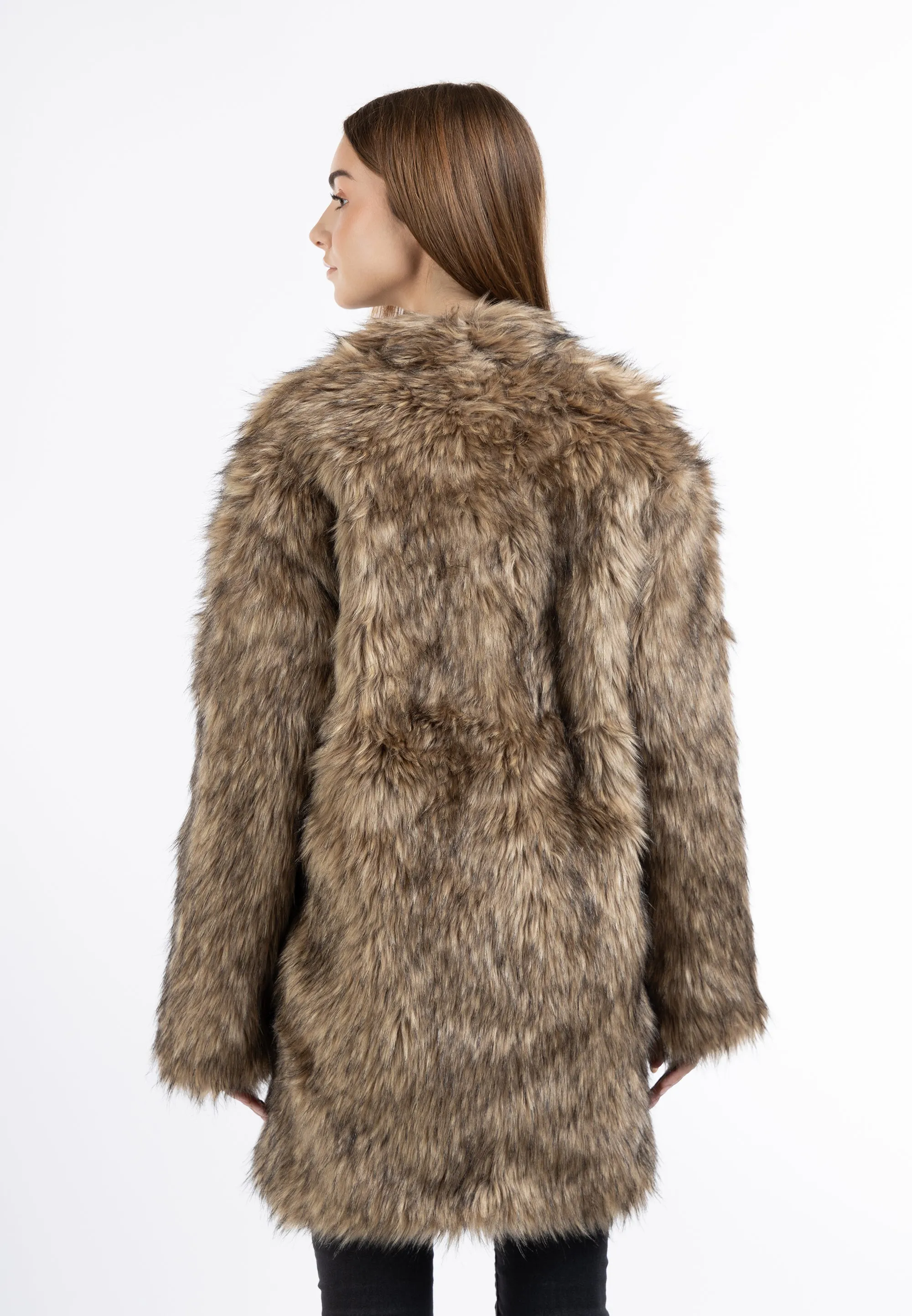 myMo Women's Faux Fur Coat