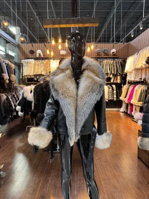 Natural Color  Fox Fur Jacket