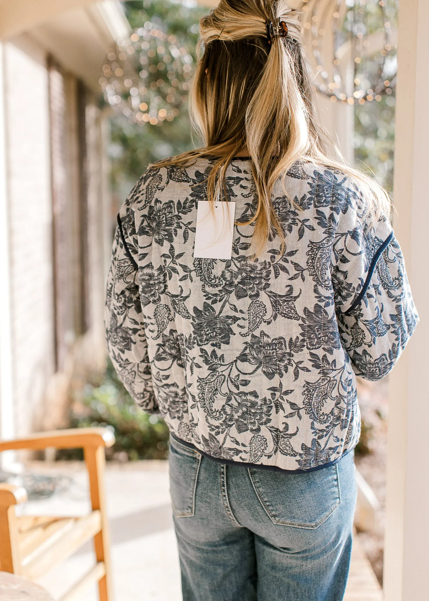 Navy Floral Jacket