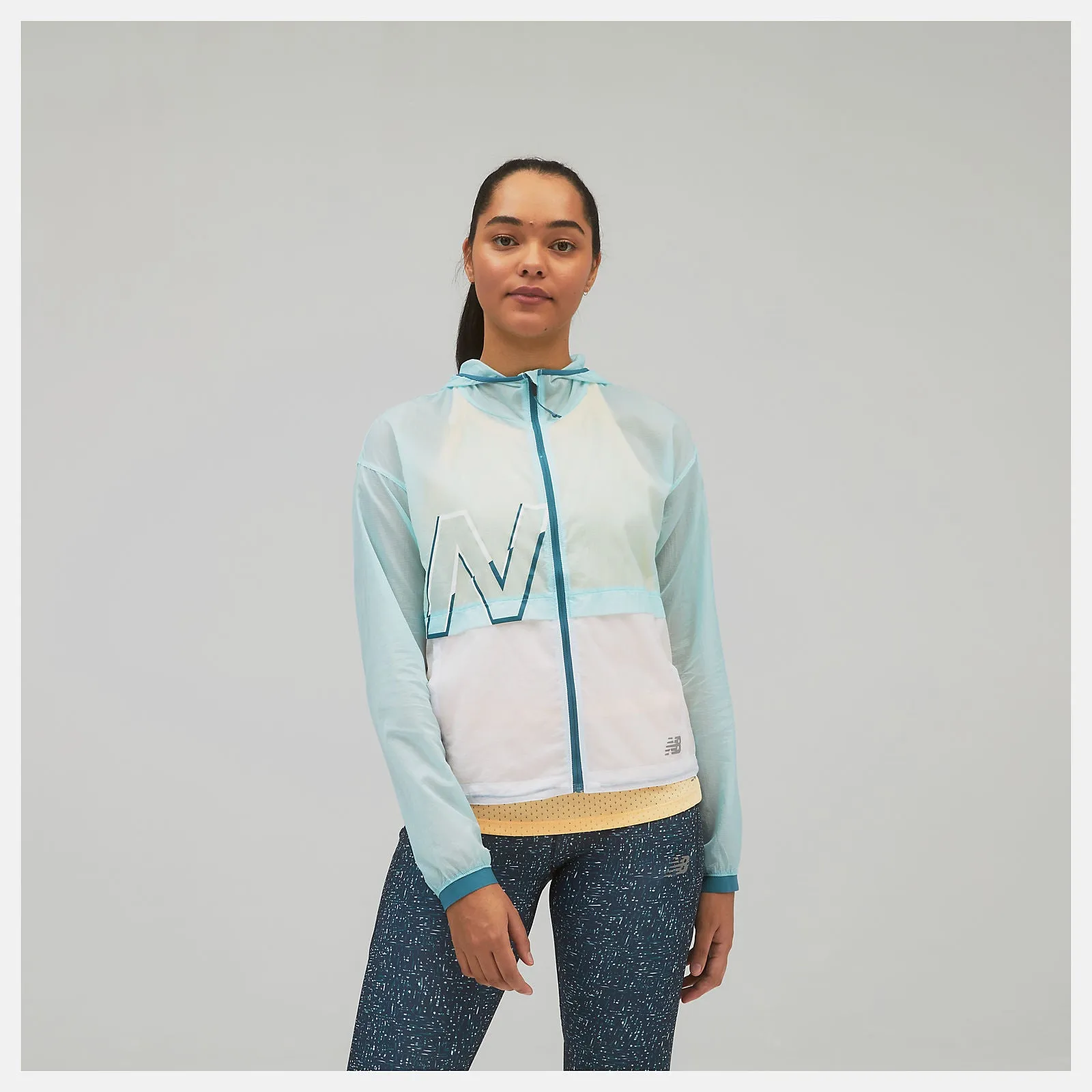 NEW BALANCE PRINTED IMPACT RUN LIGHT PACK JACKET
