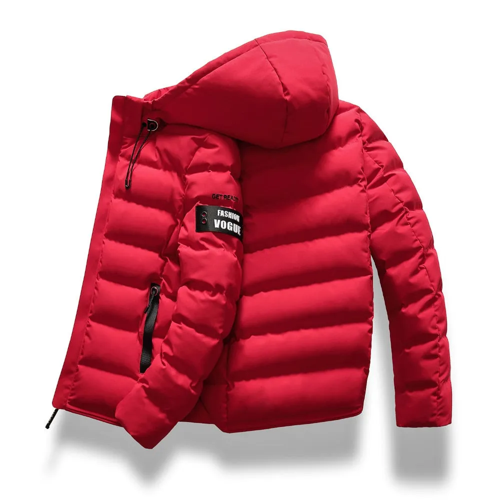 New Fashion Men Winter Jacket Coat Hooded Warm Mens Winter Coat Casual Slim Fit Student Male Overcoat ABZ82