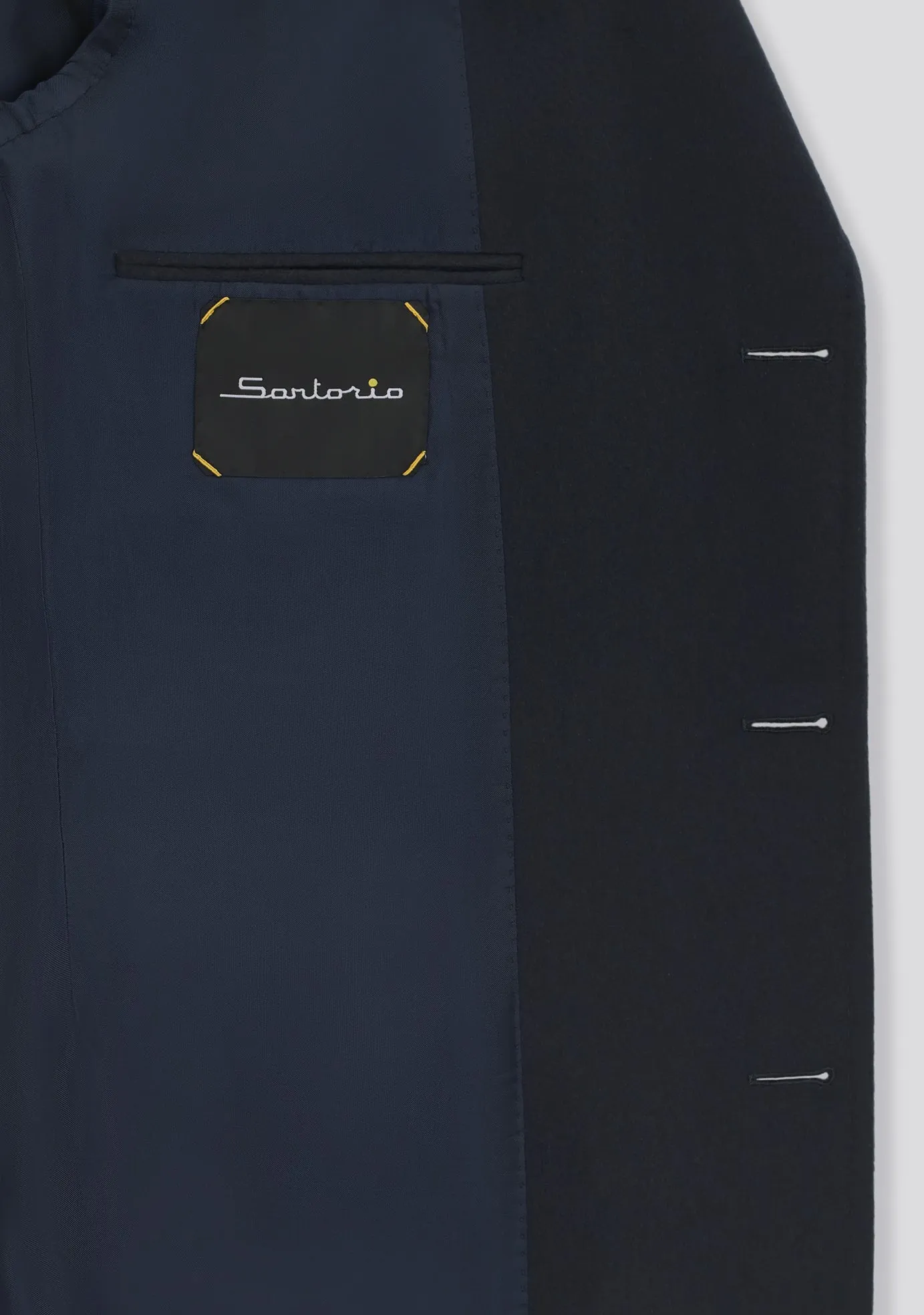 Night Blue Cashmere Winter Overcoat