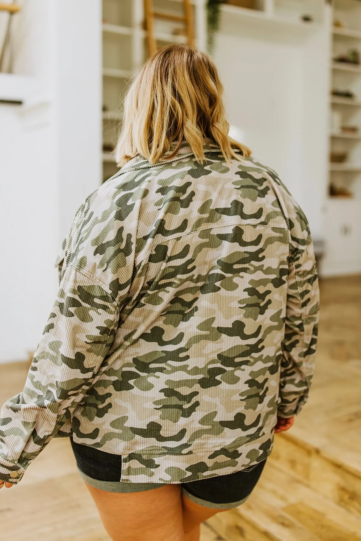 No Limits Camo Print Lightweight Corduroy Jacket