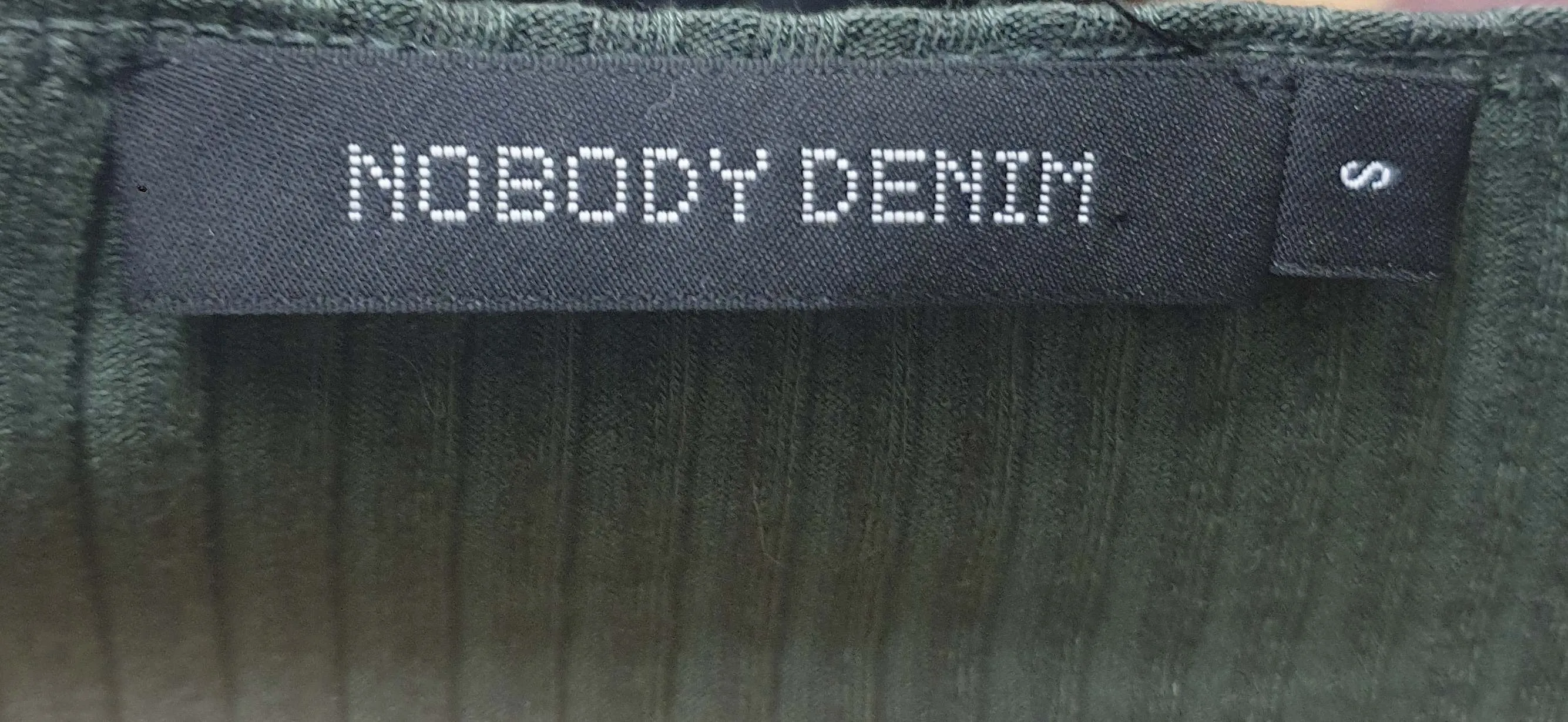 Nobody Denim deep green knit top size S