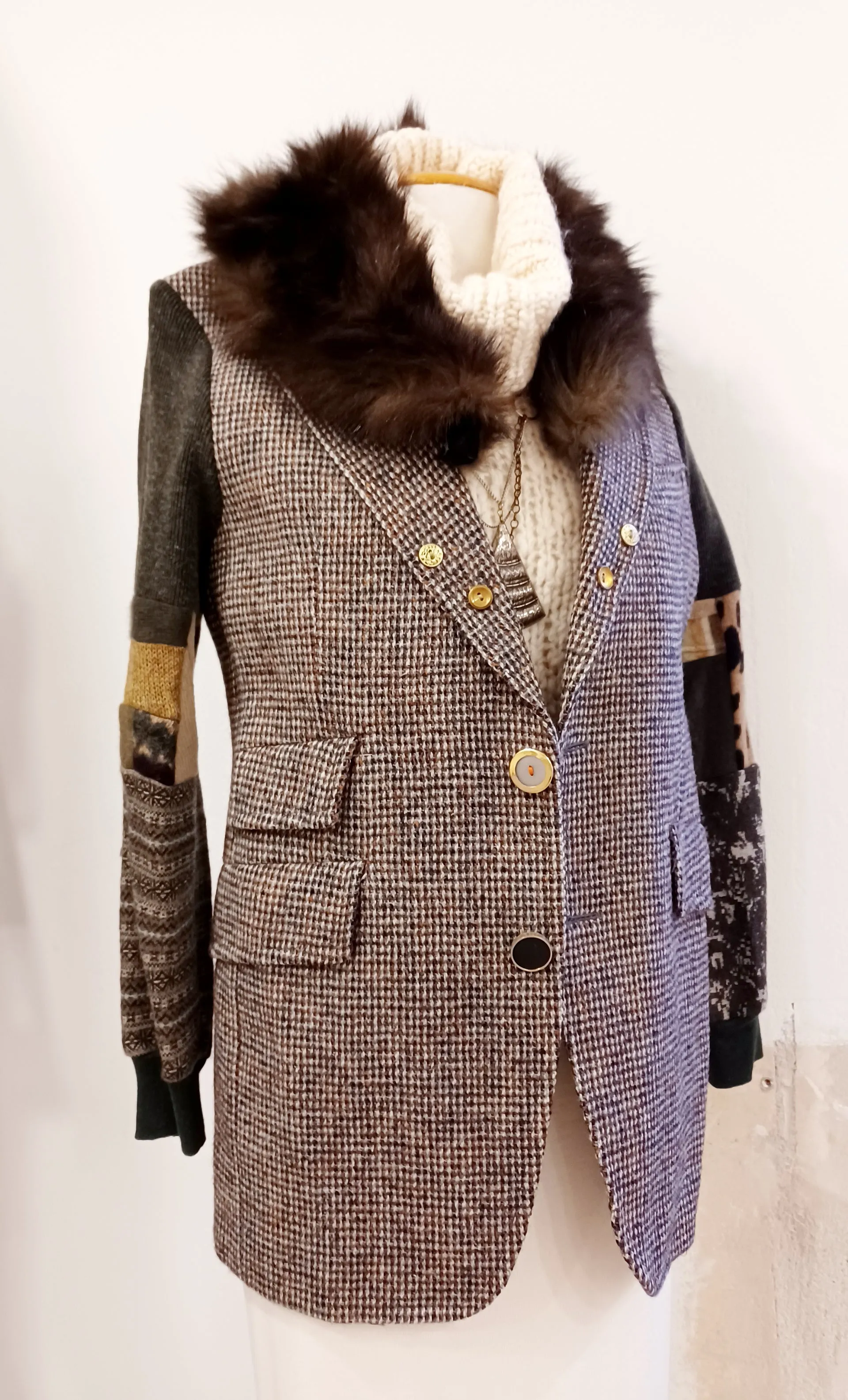 Oi Oi Blazer 1970's Vintage Tweed M/L