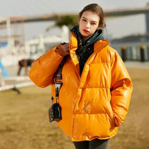 Orange Puffer Jacket