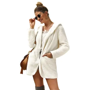 Original Design Women's Autumn and Winter New Fur Hooded Jacket