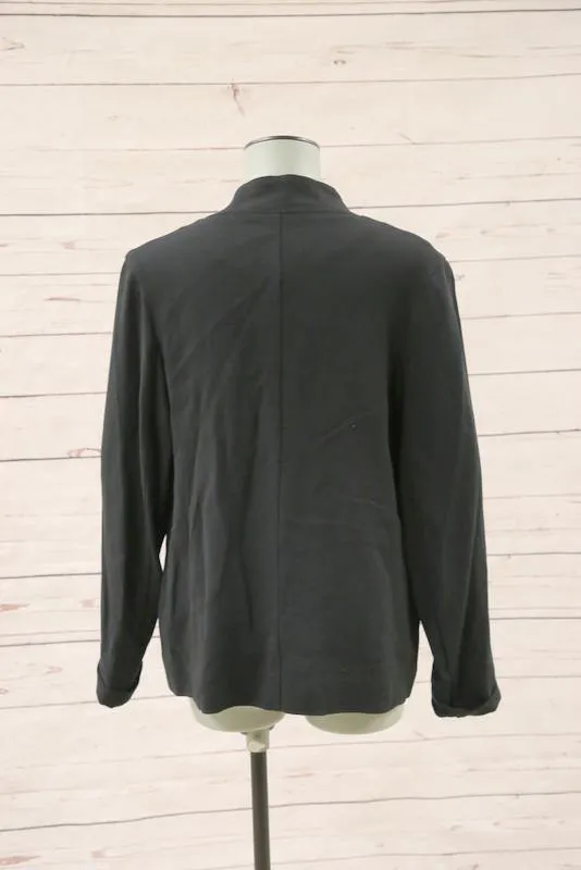 OSKA Women's Coat: Black Wool Blend Size 0, Pre-owned