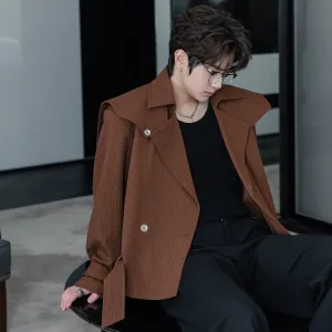 Padded Shoulder Cropped Jacket