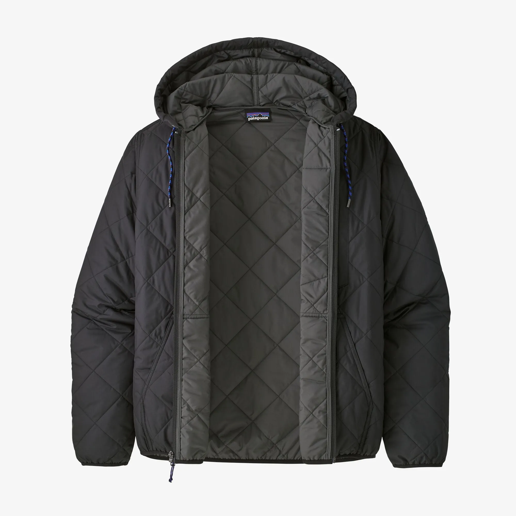 PATAGONIA DIAMOND QUILTED BOMBER HOODY - BLACK