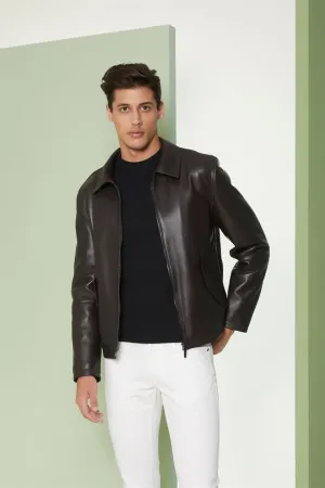 Perona   I   Mens-Outerweareather Jackets- Kwami-Pma-Fv21-621426-Dark Brown  AS7896