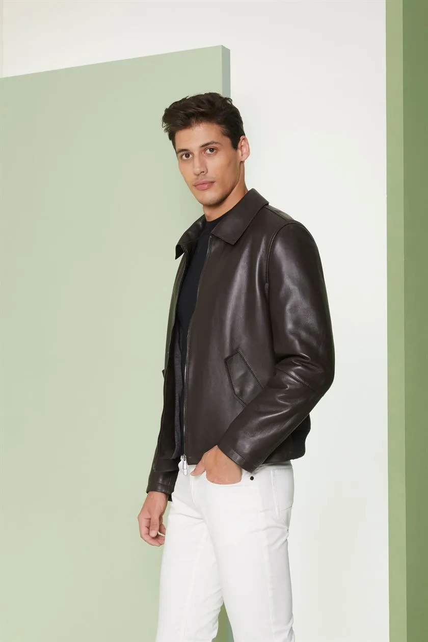 Perona   I   Mens-Outerweareather Jackets- Kwami-Pma-Fv21-621426-Dark Brown  AS7896