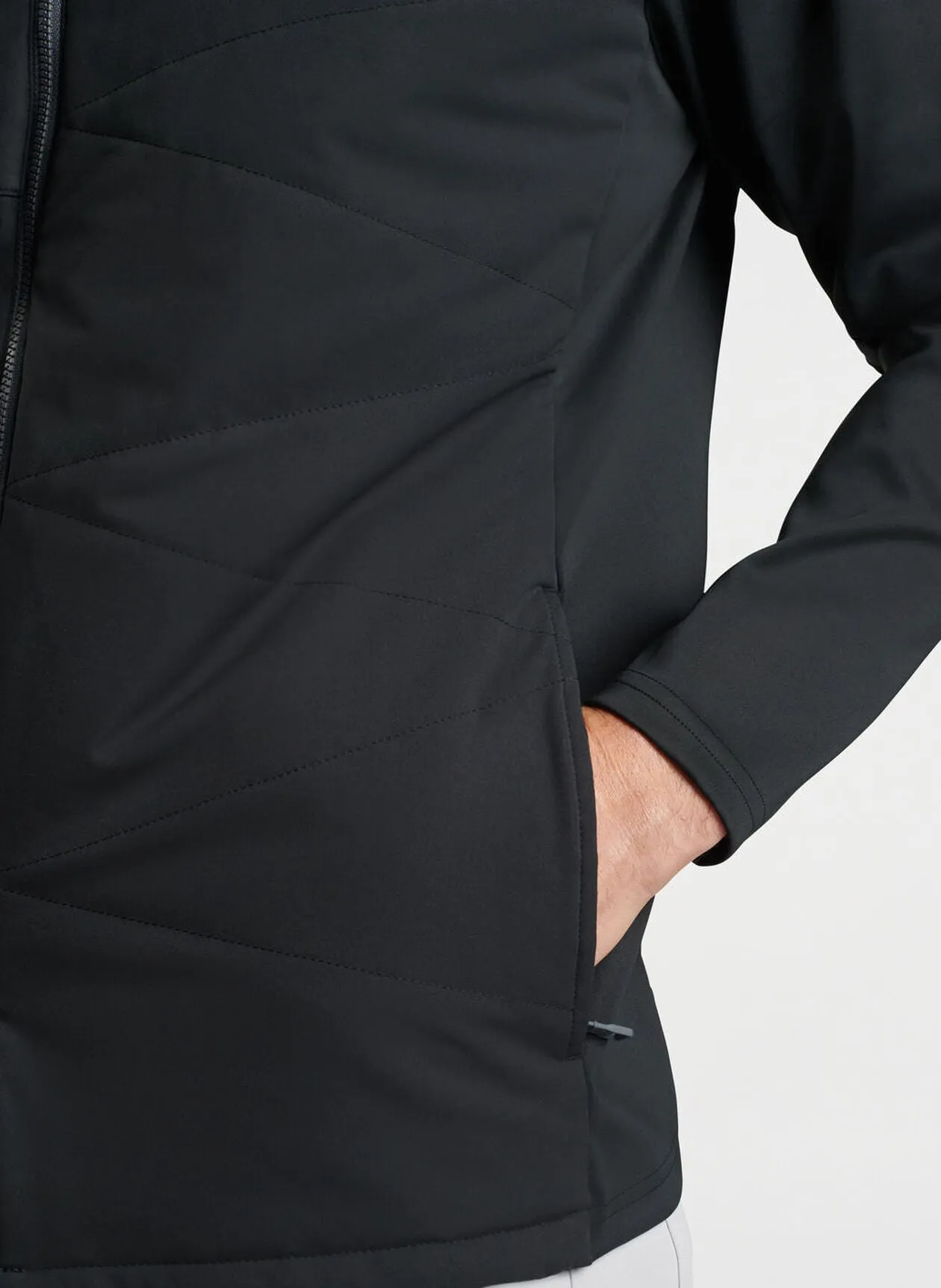 Peter Millar Mens Classic Fit Merge Hybrid Jacket - BLACK