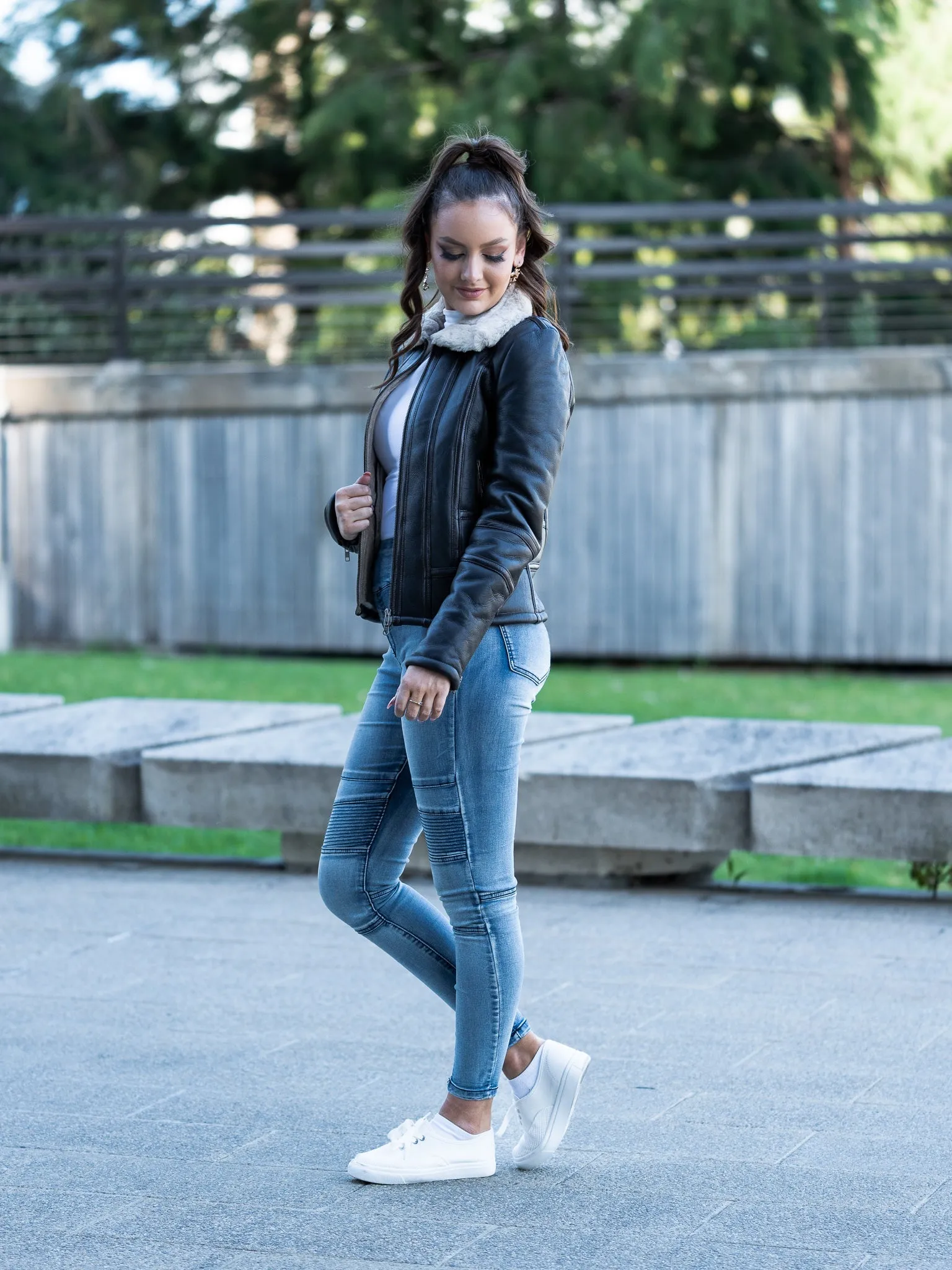 Piera Dark Brown Sheepskin Jacket