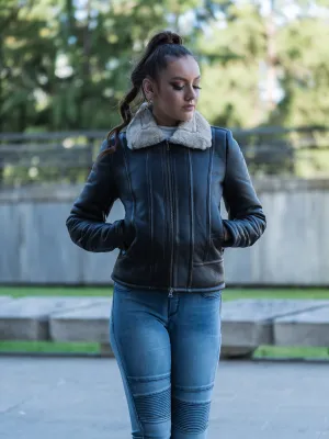 Piera Dark Brown Sheepskin Jacket