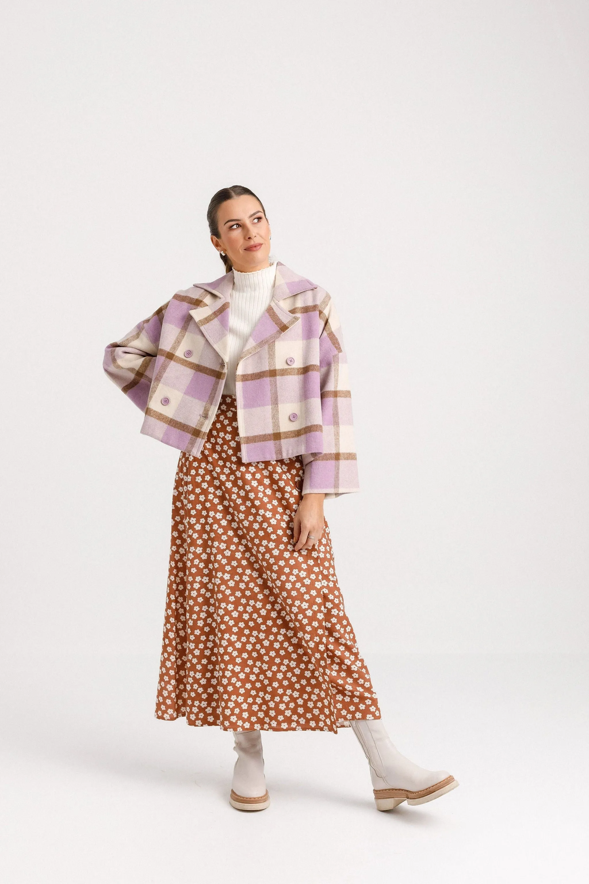 PIXIE COAT - EARTHY LILAC