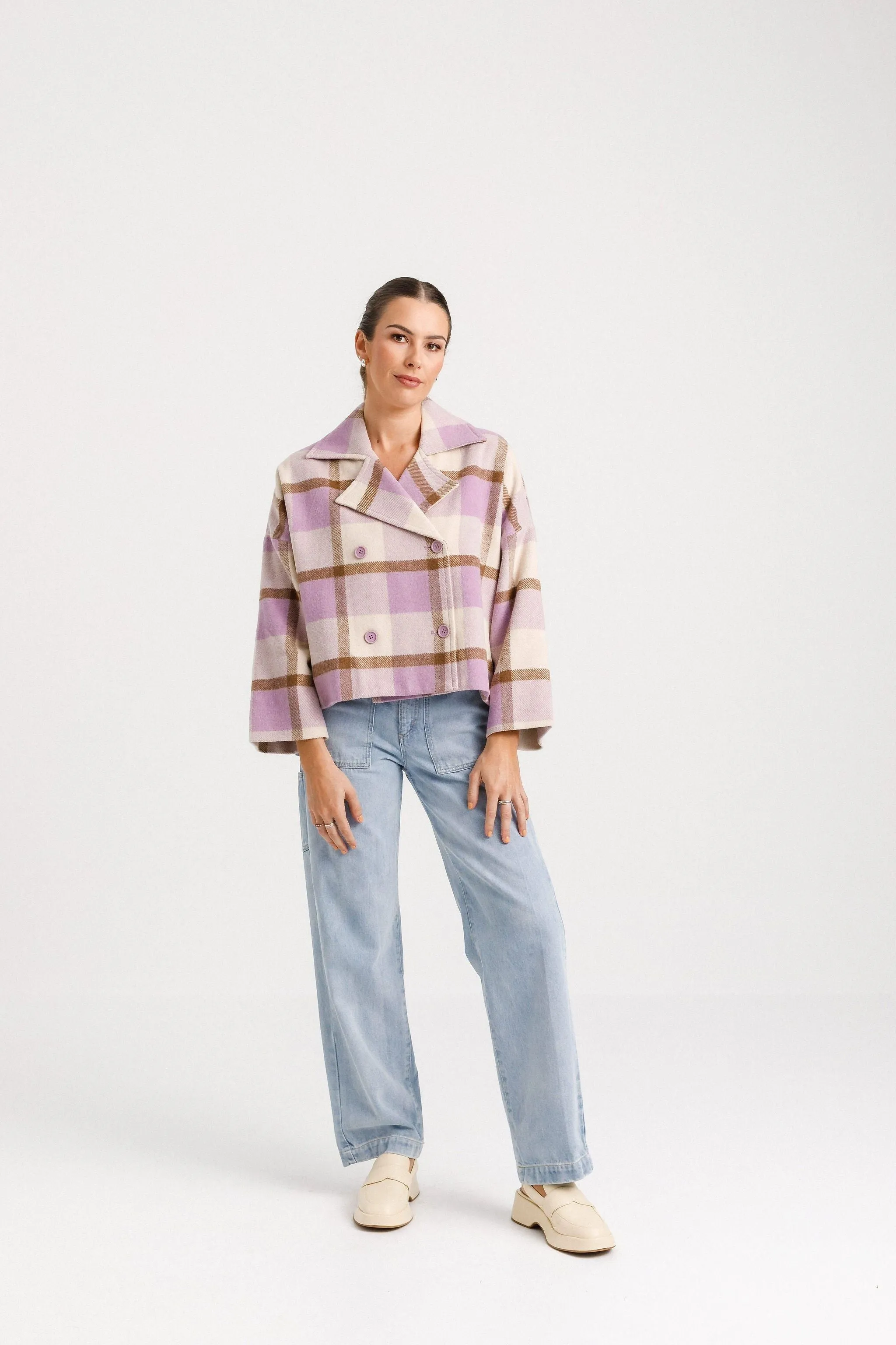 PIXIE COAT - EARTHY LILAC