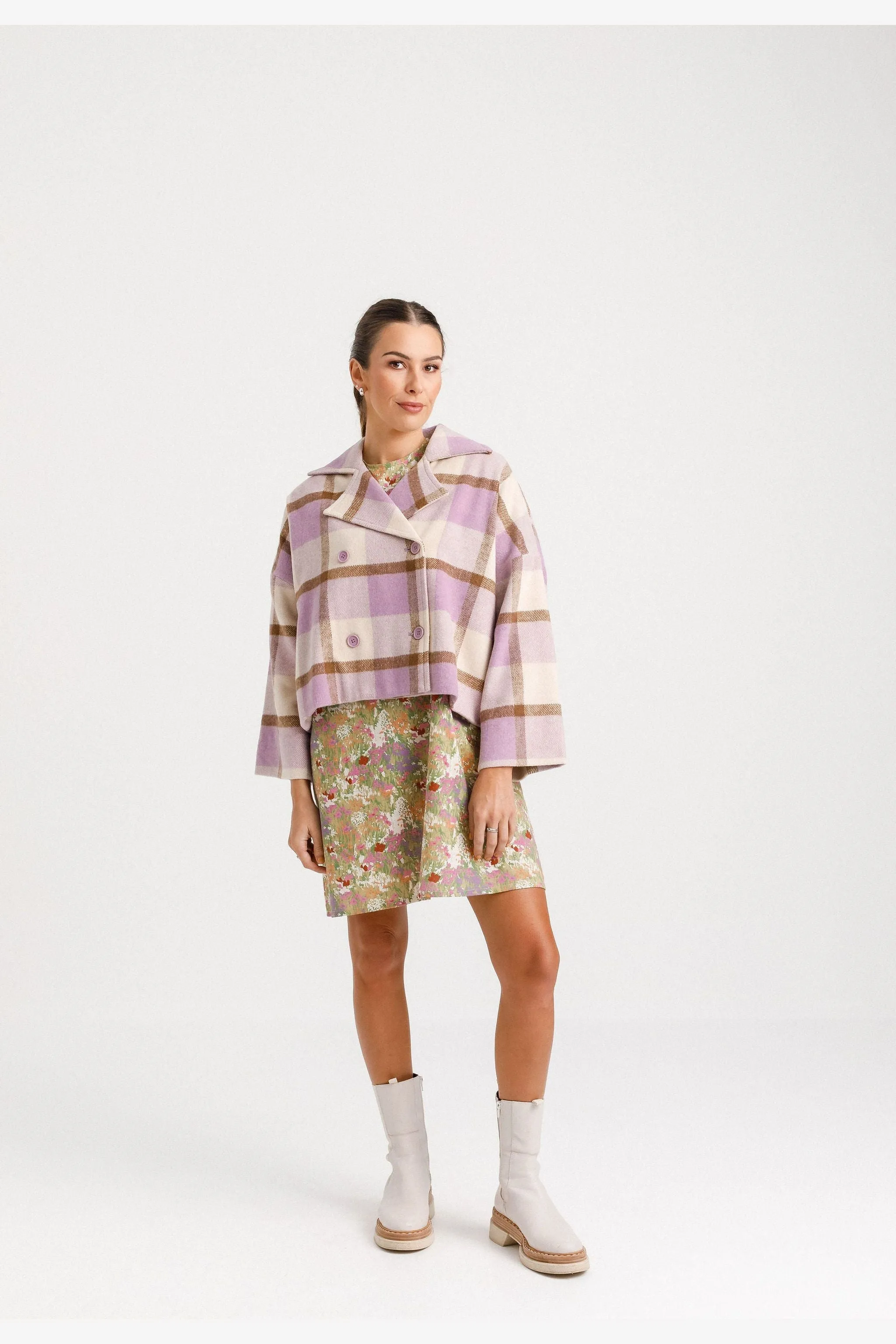 PIXIE COAT - EARTHY LILAC