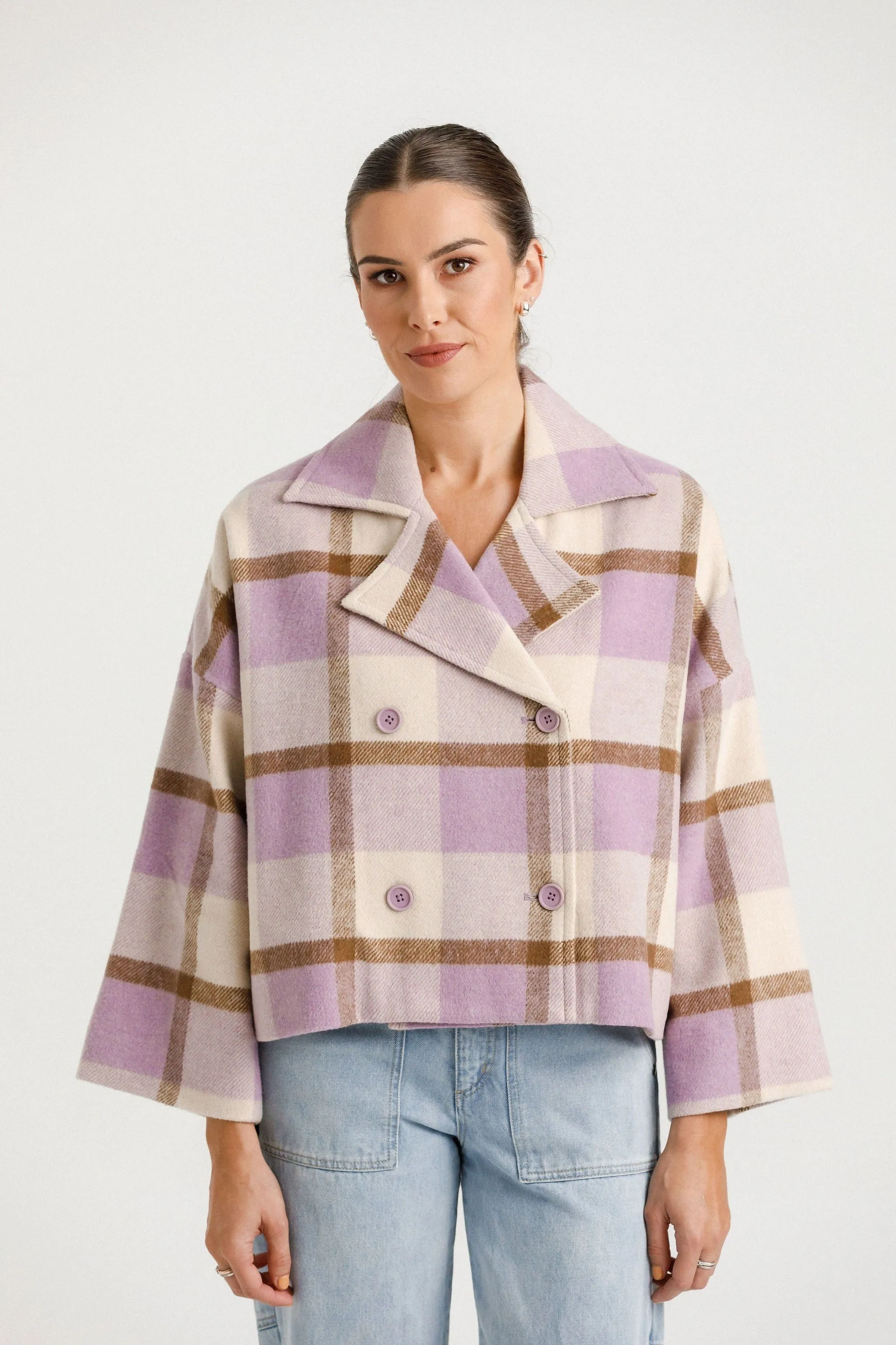 PIXIE COAT - EARTHY LILAC