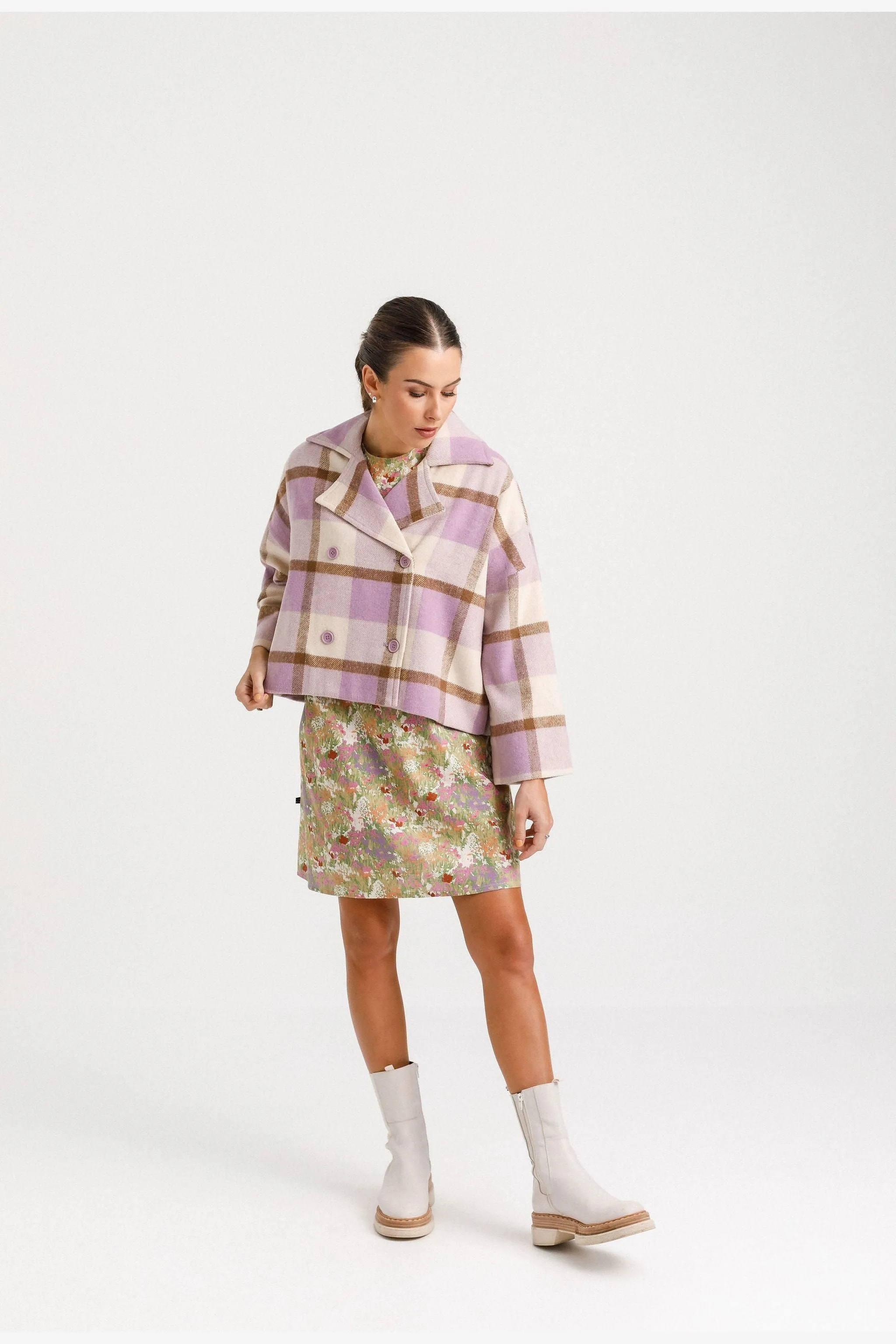 PIXIE COAT - EARTHY LILAC