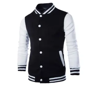 Plus size men's versity college jackets wholesale blank varsity jackets custom logo plain letterman varsity jacket for men