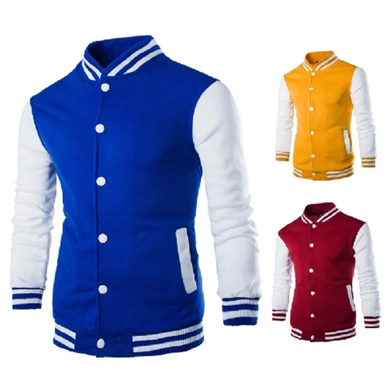 Plus size men's versity college jackets wholesale blank varsity jackets custom logo plain letterman varsity jacket for men