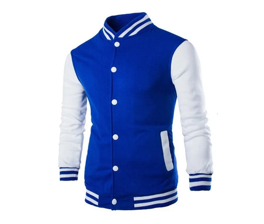 Plus size men's versity college jackets wholesale blank varsity jackets custom logo plain letterman varsity jacket for men