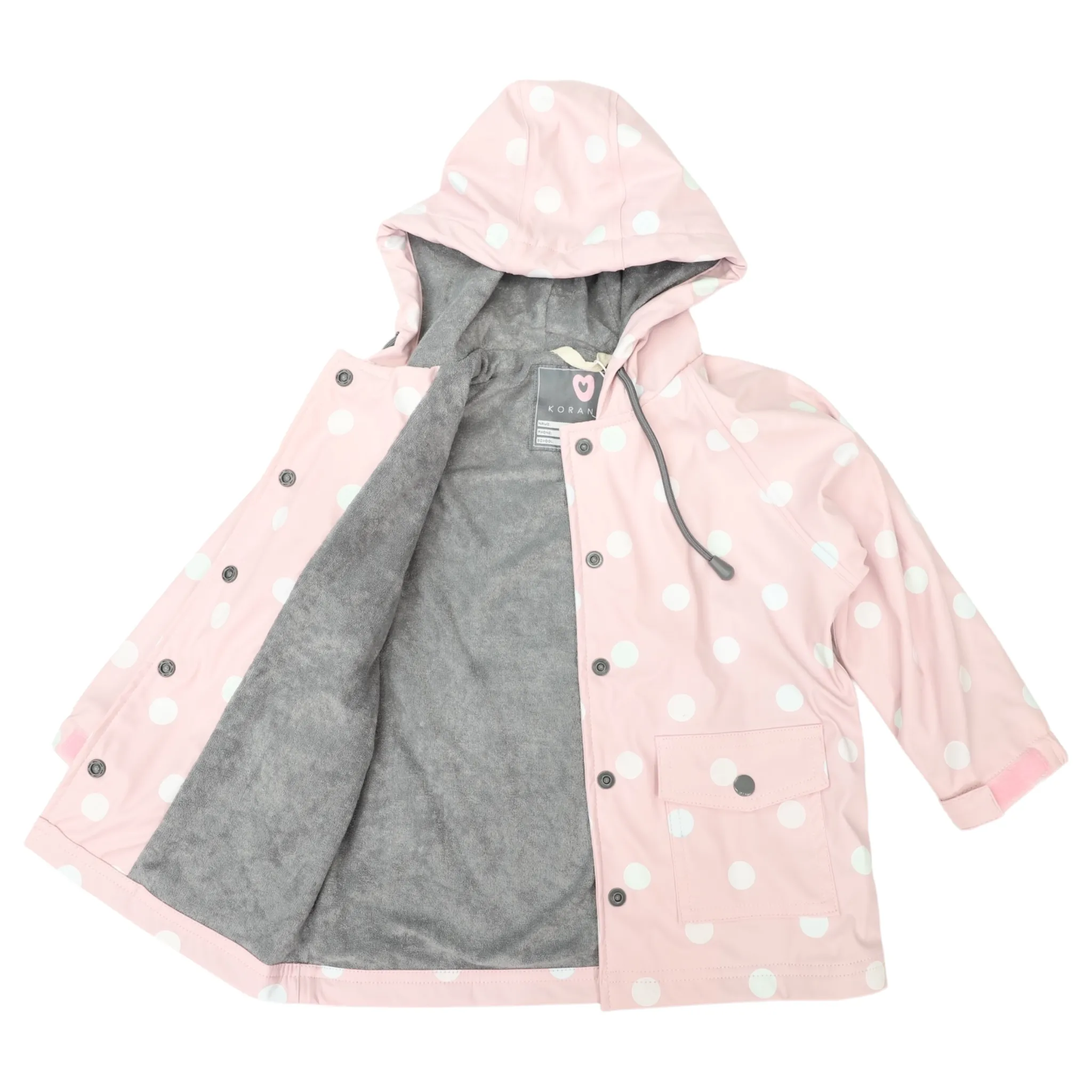 Polkadot Colour Change Raincoat - Pink