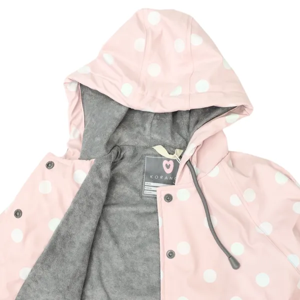 Polkadot Colour Change Raincoat - Pink