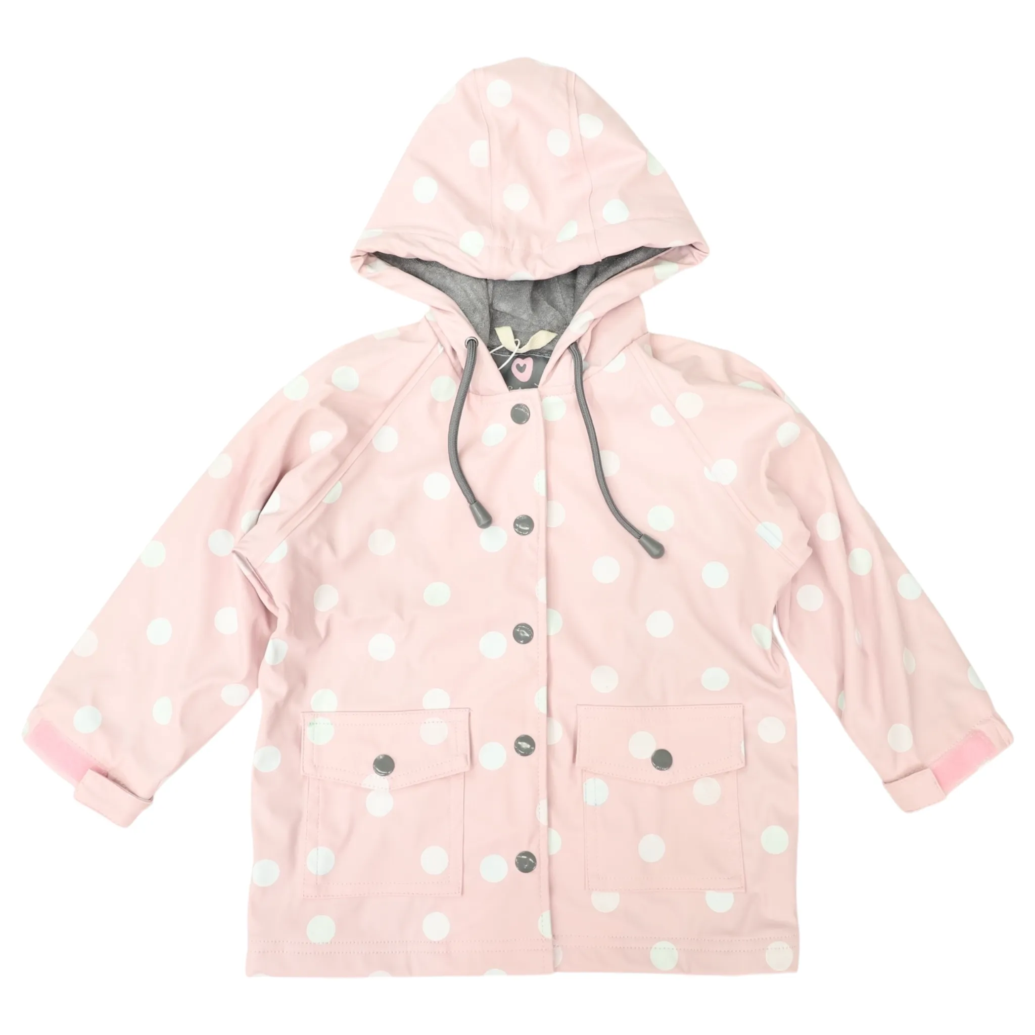 Polkadot Colour Change Raincoat - Pink