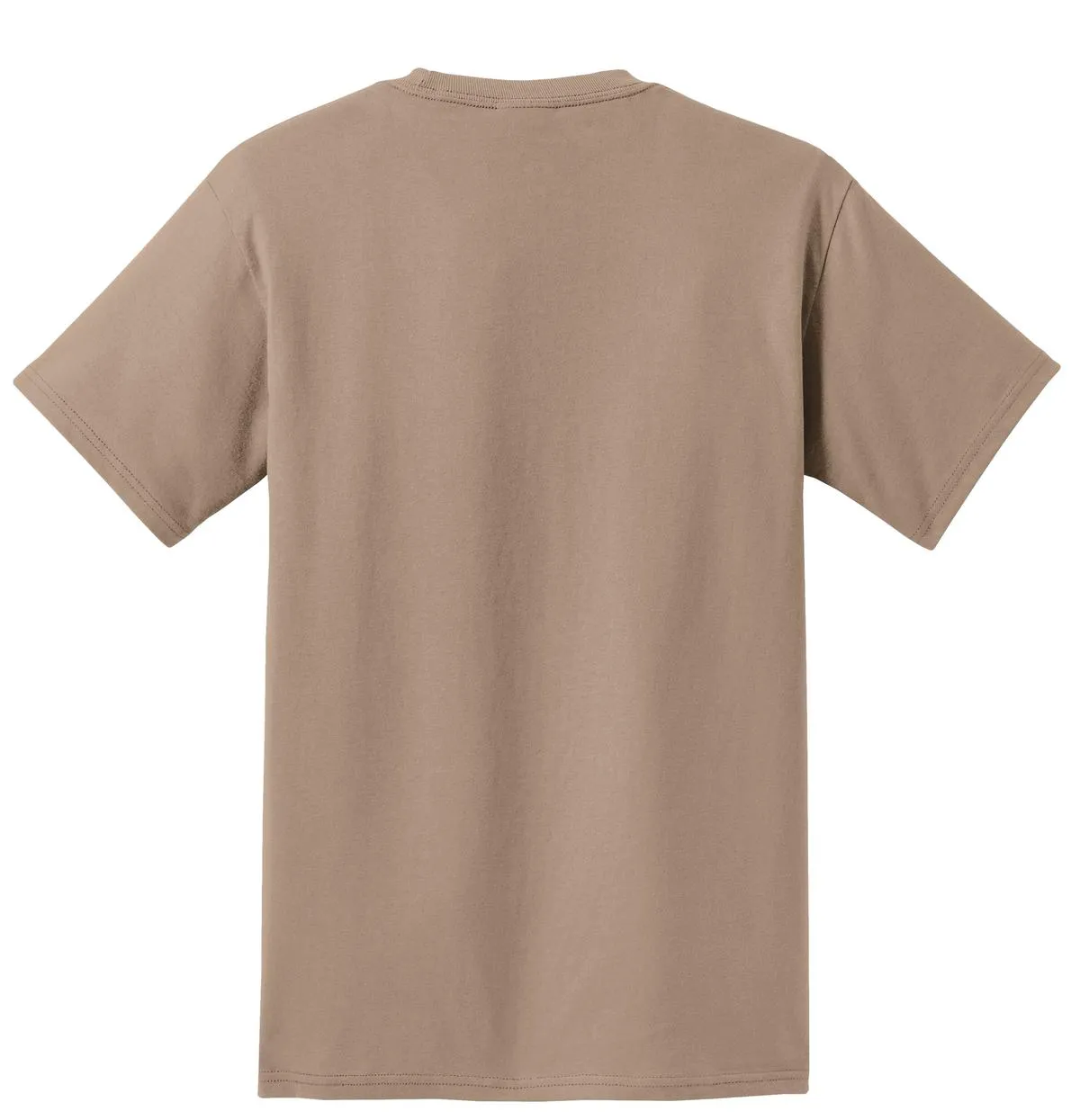 Port & Company Essential Pocket Tee. PC61P Sand