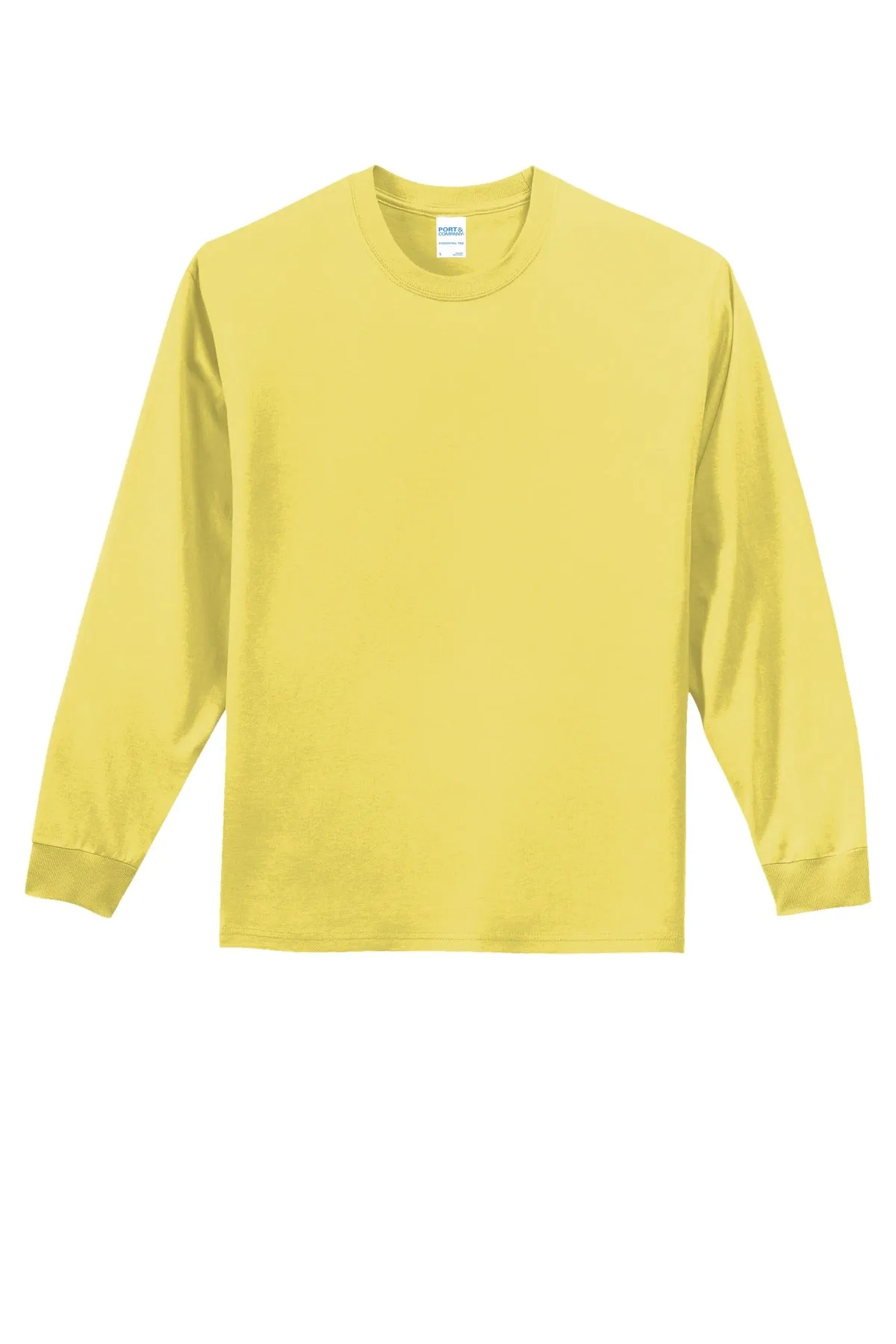 Port & Company Long Sleeve Essential Tee. PC61LS Yellow