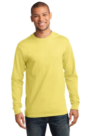 Port & Company Long Sleeve Essential Tee. PC61LS Yellow
